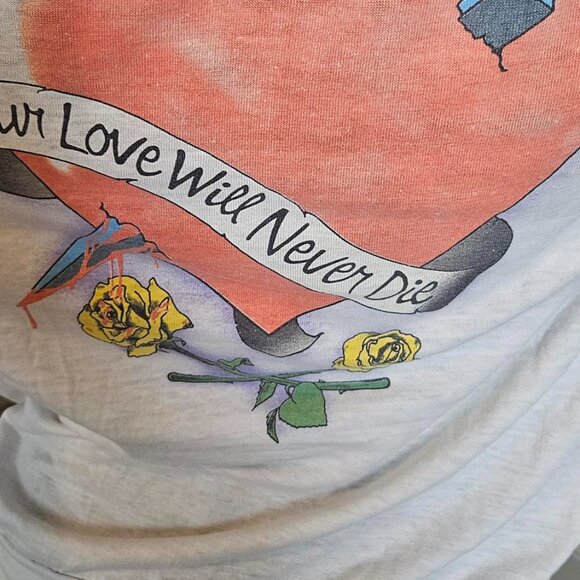 ULTRA RARE Krokus Metal Band LS Hoodie 1985 VTG Womens M Double-Sided Cotton - Picture 14 of 16